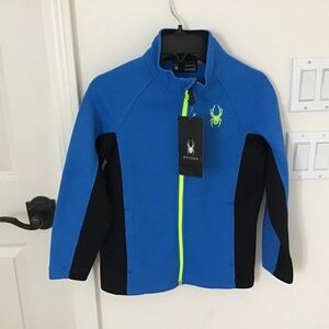 Boys Spyder Sweater Fleece Jacket Size 7/8 NWT
